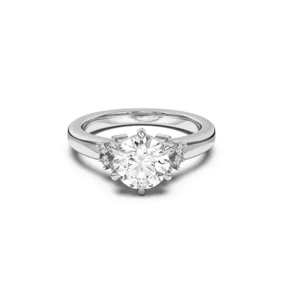 Kume Six-Prong Diamond Cluster Engagement Ring