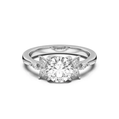 Dara Pear and Marquise Cluster Engagement Ring