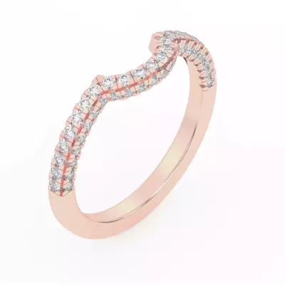 Trio Diamond Curved Band