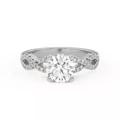 Infinity Diamond Engagement Ring