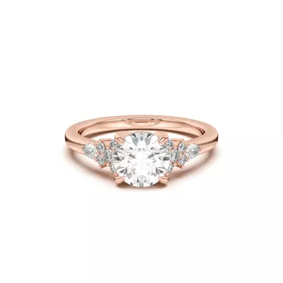 Belinda Pear and Round Diamond Cluster Engagement Ring