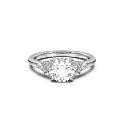 Belinda Pear and Round Diamond Cluster Engagement Ring
