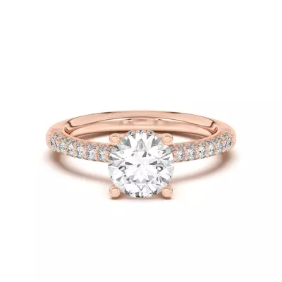 Ivana Triple Row Diamond Halo Ring With Bezel Accent Engagement Ring
