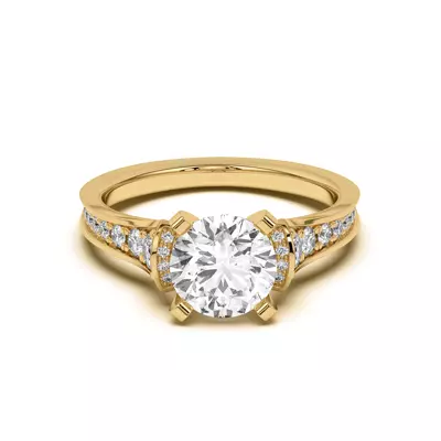Bria Graduated Wide Cathedral Engagement Ring