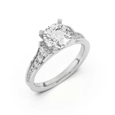Bria Graduated Wide Cathedral Engagement Ring