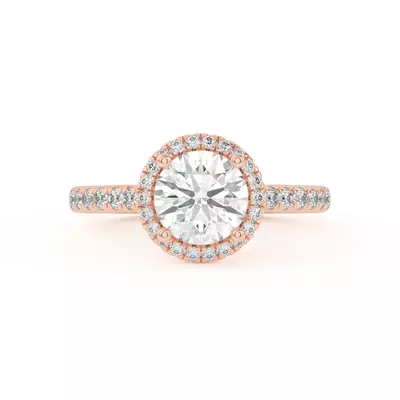 Estelle Classic Pavé Cathedral Halo Engagement Ring