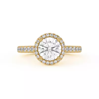 Estelle Classic Pavé Cathedral Halo Engagement Ring