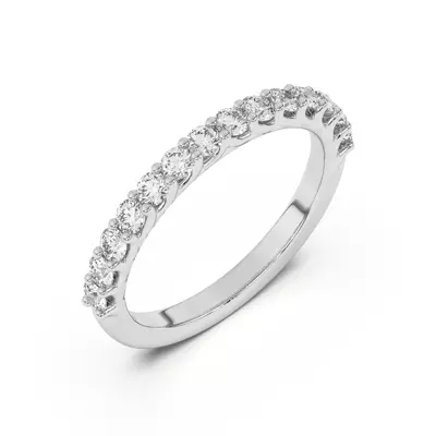 Wave Prong Pavé Band