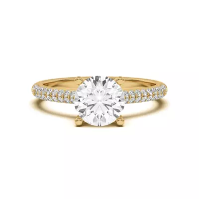 Ingrid Double Row Pavé Engagement Ring