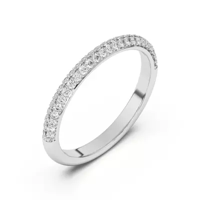 Ingrid Double Row Pavé Band