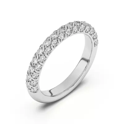 Madeline Pavé Trio Striped Band