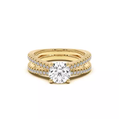 Bree Split Shank Pavé Engagement Ring