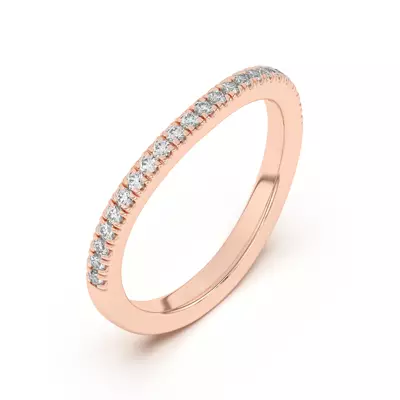 Bree Curved Pavé Band