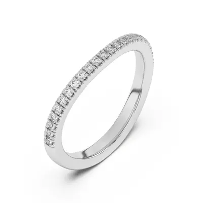 Bree Curved Pavé Band