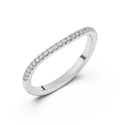 Liana Curve Pavé Band