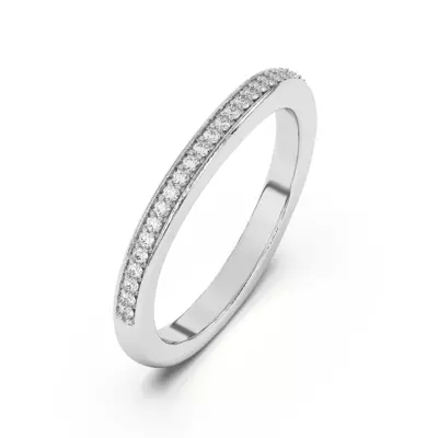 Fernanda Curved Pavé Band