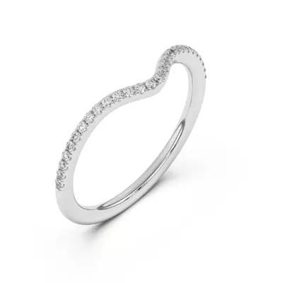 Andra Curved Pavé Band