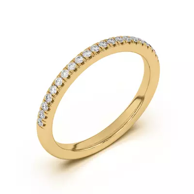 Nalani Curved Pavé Band