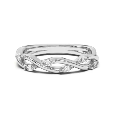 Maxime Twisted Marquise Diamond Band