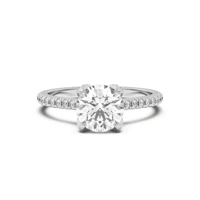 Marian Lab Diamond-Encrusted Tulip Prong Pavé Engagement Ring