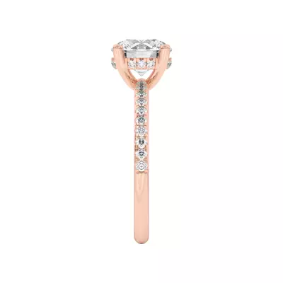 Marie Classic Hidden Halo Pavé Engagement Ring