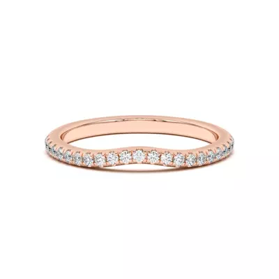 Marie Classic Curved Pavé Band