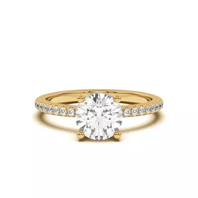 Marie Classic Hidden Halo Pavé Engagement Ring
