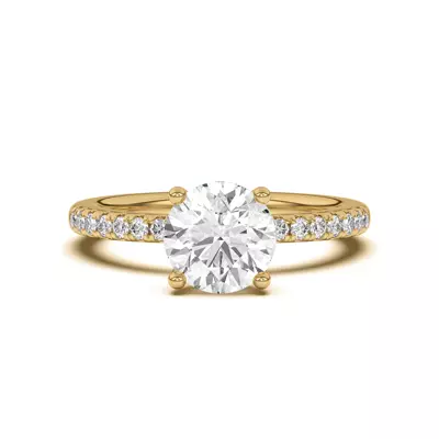 Britta Pavé Hidden Circlet And Band Engagement Ring