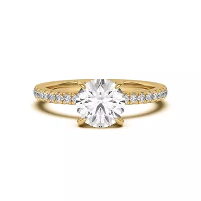 Diane Pavé Hidden Halo Engagement Ring