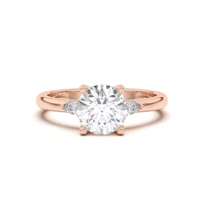 Meredith Pear Accent Engagement Ring