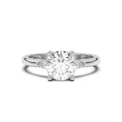 Meredith Pear Accent Engagement Ring
