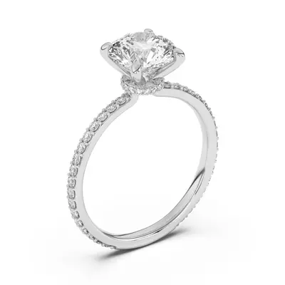 Alara Pavé Collar Engagement Ring