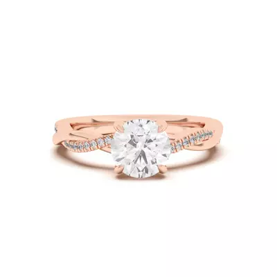 Debra Twisted Pavé Engagement Ring
