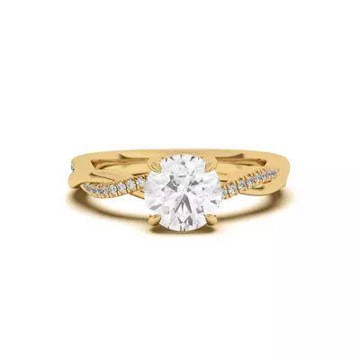 Debra Twisted Pavé Engagement Ring