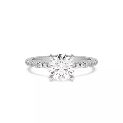 Betsy Petite Pavé Engagement Ring