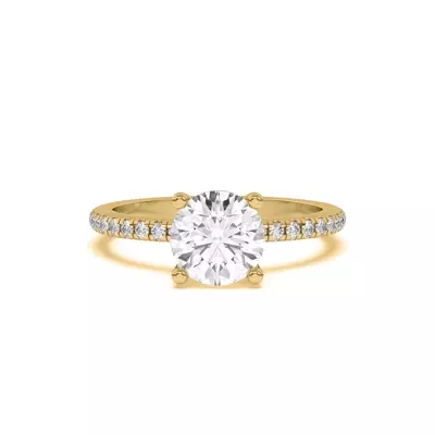 Betsy Petite Pavé Engagement Ring