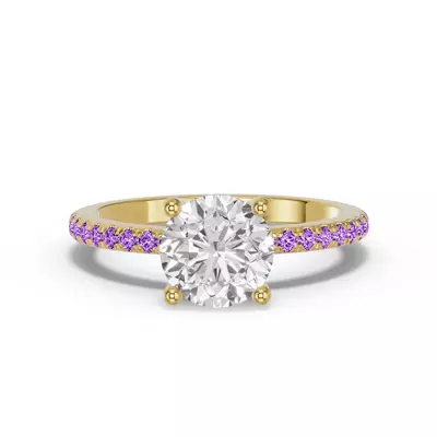 Spectra Amethyst Engagement Ring
