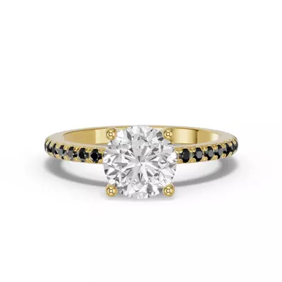 Spectra Black Diamond Engagement Ring