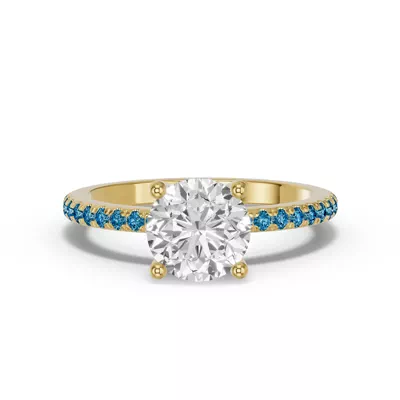 Spectra London Blue Topaz Engagement Ring