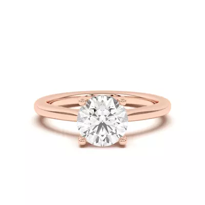 Sonja Diamond Bridge Hidden Halo Engagement Ring