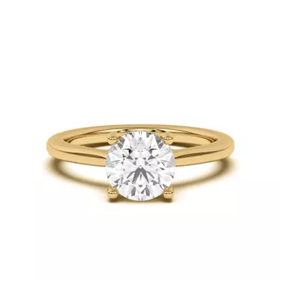 Sonja Diamond Bridge Hidden Halo Engagement Ring