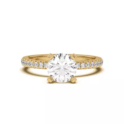 Donna Timeless Pavé Engagement Ring
