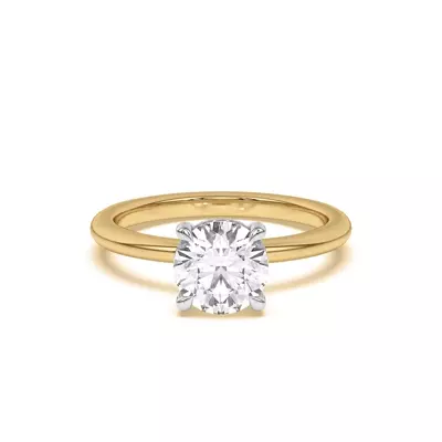 Joelle Hidden Halo Diamond Two-Tone Engagement Ring