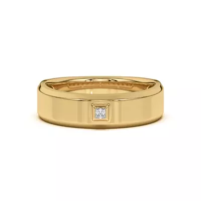 Raised Bezel Princess-Cut Band