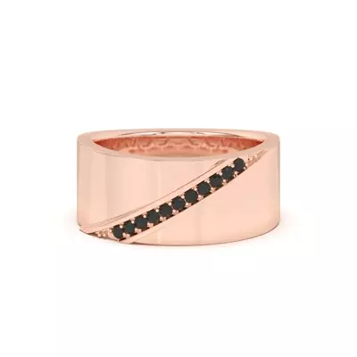 Diagonal Black Sapphire Wide Band