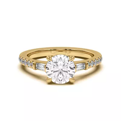 Angelica Tapered Baguette Engagement Ring