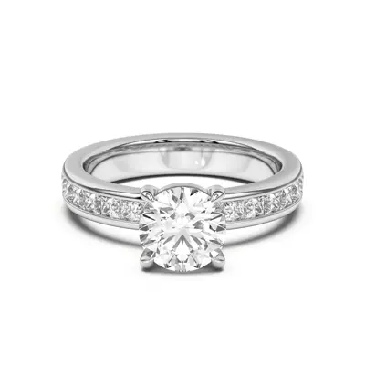 Sherry Princess Channel-Set Engagement Ring