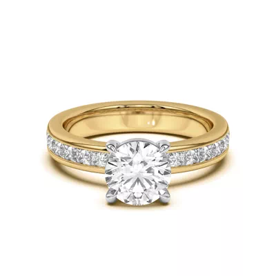 Sherry Princess Channel-Set Engagement Ring