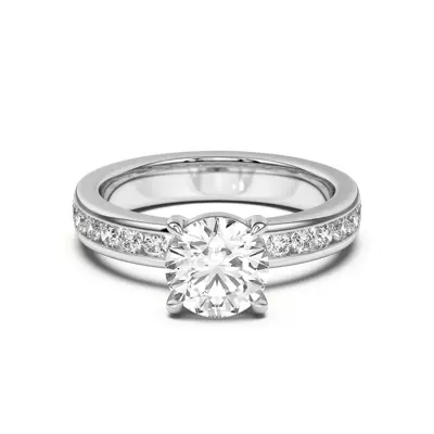 Eileen Round Channel-Set Engagement Ring
