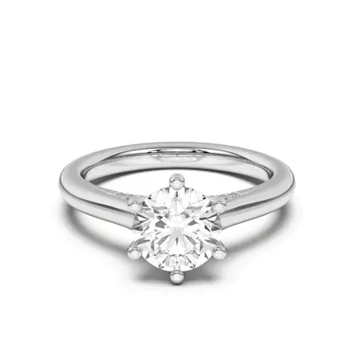 Heather Pavé Bridge Engagement Ring